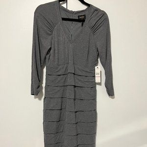 NWT Laundry By Shelli Segal Graphite Heather Grey Dress Women Size 6